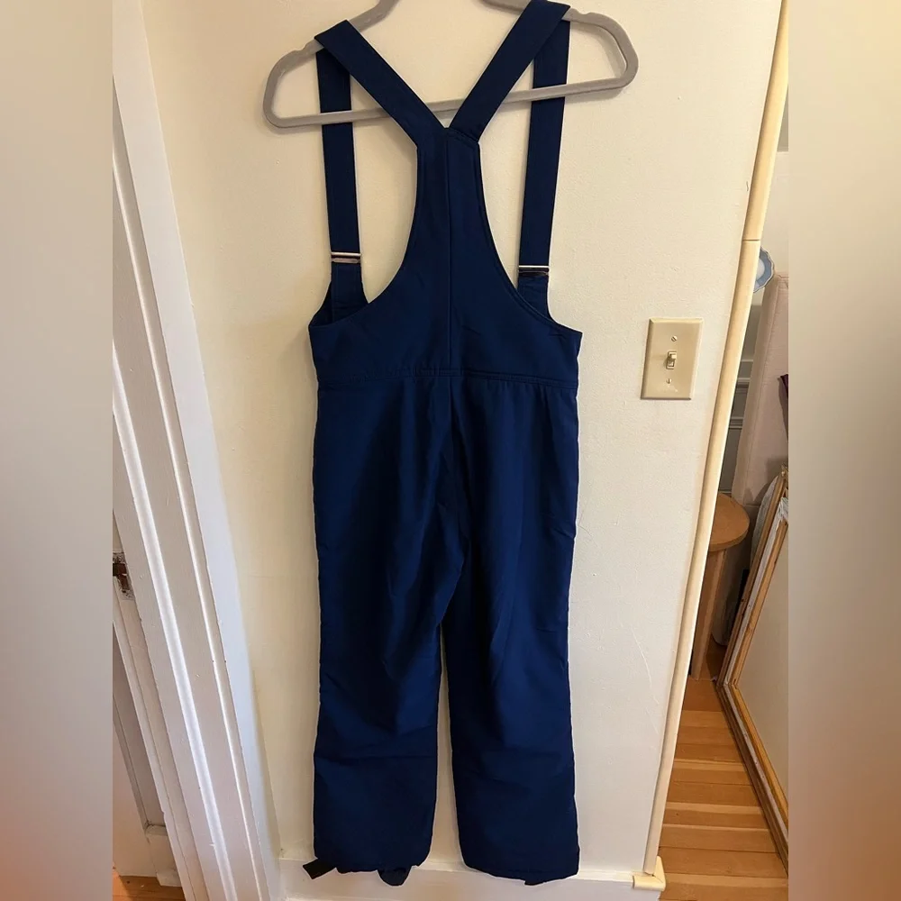 Vintage Obermeyer Navy Blue Snow Ski Bib Overalls Women’s Size 10 Soft Shell - Picture 4 of 16